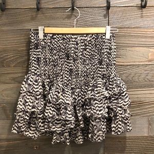 H&M X Isabel Marant Ikat Ruffled Tiered Skirt